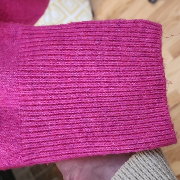 Vince Camuto Pink Baggy Sweater Size XL Crew Neck 3/4 Sleeves Oversized EASTER - Picture 3 of 13